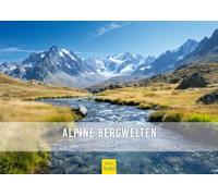Edition Seidel Calendario premium Alpine Bergwelten 2026, formato DIN A4, calendario de pared, montañas, montañas, naturaleza, paisaje, nieve, picos