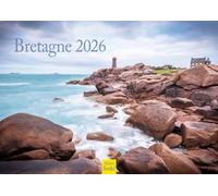 Edition Seidel Calendario premium Bretaña 2026, formato DIN A4, calendario de pared Europa France Brest Carnac Le Mont-Saint-Michel
