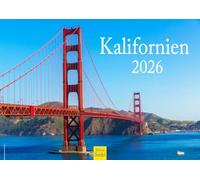 Edition Seidel Calendario premium California 2026, formato DIN A4, calendario de pared, Estados Unidos, California, Golden Gate, Isla, Alcatraz, Pacífico, costa oeste, horizonte, metrópolis