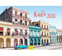 Edition Seidel Calendario Premium Cuba 2026, formato DIN A3, calendario de pared, América del Sur, América Central, América Central, América Habana, Capitolio, coche antiguo