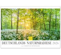 Edition Seidel Calendario premium de Alemania, paraísos naturales 2026, formato DIN A3, calendario de pared Europa Alemania Schleswig-Holstein Mecklemburgo-Pomerania Occidental Baviera Alpes Müringer