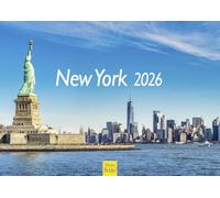 Edition Seidel Calendario premium de Nueva York 2026, formato DIN A4, calendario de pared, Estados Unidos, Big Apple, Brooklyn Manhattan, Chinatown Times Square Skyline Metrópoli