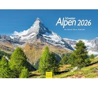 Edition Seidel Calendario premium de pared de los Alpes suizos 2026, formato DIN A3, calendario de pared Europa Alemania, Austria, Italia, Francia, Suiza, Baviera, Tirol del Sur Rainer Mirau