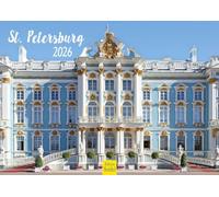 Edition Seidel Calendario premium de San Petersburgo 2026, formato DIN A4, calendario de pared, Europa, Rusia, Hermitage Peterhof, ciudad portuaria, mar Báltico