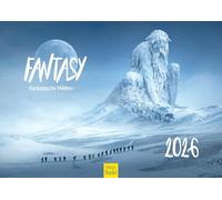Edition Seidel Calendario Premium Fantasy Fantastic Worlds 2026, formato DIN A3, calendario de pared, mundo de fantasía, ciencia ficción, infinito