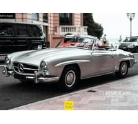 Edition Seidel Calendario Premium Fascination Classic Cars with Stars 2026 DIN A3 calendario de pared calendario coche coche Mercedes Oldtimer Cabriolet coche de carreras máquina hobby
