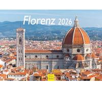 Edition Seidel Calendario Premium Florencia 2026, formato DIN A3, calendario de pared Europa Italia Toscana, catedral Michelangelo, Medici Palazzo Vecchio Ponte Vecchio Arno