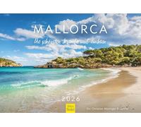 Edition Seidel Calendario Premium Mallorca Las playas y calas más bellas 2026, formato DIN A3, calendario de pared España, Palma Baleares, isla mediterránea, Christian Müringer