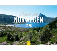 Edition Seidel Calendario premium Maravillas Naturwunder Noruega 2026, formato DIN A4, calendario de pared Europa Escandinavia Lofoten Naturaleza fiordo costero cascada