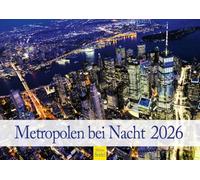 Edition Seidel Calendario premium metrópolis por la noche 2026, formato DIN A4, calendario de pared Dubai Nueva York Londres París Frankfurt Sydney Singapur Hong Kong Toronto Skyline