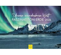 Edition Seidel Calendario premium Nuestro maravilloso mundo fascinación Tierra 2026 formato DIN A4 calendario de pared países paisajes naturaleza cultura viajes planeta tierra