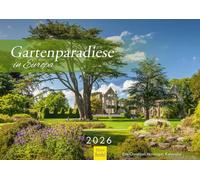 Edition Seidel Calendario premium paraísos de jardín en Europa 2026, formato DIN A4, calendario de pared, Mallorca Hessen Bretaña, Normandía, Kent Sussex, Naturaleza, Jardín Christian Müringer