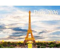 Edition Seidel Calendario Premium Paris 2026, formato DIN A4, calendario de pared, Francia Torre Eiffel, Louvre, arco de triunfo, metrópolis horizonte