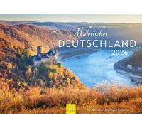 Edition Seidel Calendario premium pintoresco Alemania 2026, formato DIN A4, calendario de pared, Berlín, Baviera, Sajonia, lago de Constanza Sylt Rhein Alpes Christian Müringer