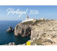 Edition Seidel Calendario premium Portugal 2026, formato DIN A3, calendario de pared, Europa, Lisboa, Porto, Algarve, costa, mar, acantilado, lagunas, parque nacional
