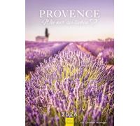 Edition Seidel Calendario Premium Provenza con texto en alemán "Wie wir sie lieben 2026", formato DIN A3, calendario de pared de Francia, Aviñón Luberon, Roussillon, campos de lavanda, Christian