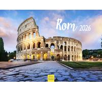 Edition Seidel Calendario premium Roma 2026, formato DIN A4, calendario de pared Europa Italia, Vaticano, Romano, Coliseo, Plaza de San Pedro Rainer Mirau
