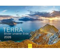 Edition Seidel Calendario premium Terra imágenes de nuestra Tierra 2026, formato DIN A4, calendario de pared, calendario natural, paisaje, parque nacional, montañas, glaciares, mar