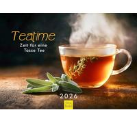 Edition Seidel Calendario Premium Tetime Hora para una taza de té 2026, formato DIN A3, calendario de pared, relajación, menta, limón, chai, disfrute, menta, jengibre, hierbas, té, especias, Ayurveda