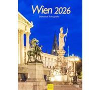 Edition Seidel Calendario premium Viena 2026, formato DIN A3, calendario de pared Europa Austria Baja Austria, capital metrópoli Werner Dieterich
