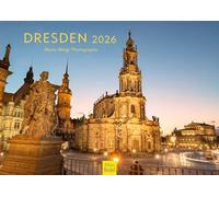 Edition Seidel Dresden 2026 - Calendario de pared (formato DIN A3, Alemania, Sajonia, Castillo de Residencia, Frauenkirche Brühlsche Terraza Albrechtsberg Elbe Mario Weigt)