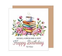 Edition Seidel GQ453 SW025 - Tarjeta de cumpleaños cuadrada con sobre, tarjeta de felicitación de cumpleaños con texto en inglés para hombre y mujer