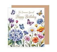 Edition Seidel GQ462 SW025 - Tarjeta de cumpleaños cuadrada con sobre, tarjeta de felicitación de cumpleaños con texto en inglés para hombre y mujer