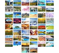 Edition Seidel Juego de 100 tarjetas postales de primera calidad, paisajes, naturaleza, mar, montañas, bosques, valles, tarjetas postales (2 x 50 tarjetas)