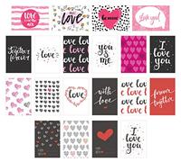 Edition Seidel Juego de 20 tarjetas postales con texto en inglés "Love" para boda, compromiso, San Valentín