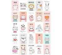Edition Seidel Juego de 25 tarjetas postales con diseño de animales con refranes, tarjetas con texto en alemán (20557)