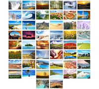 Edition Seidel Juego de 50 tarjetas postales de paisajes naturales, mar montañas, bosques, valles (20238)