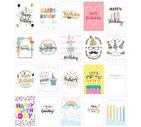 Edition Seidel - Juego de tarjetas de cumpleaños exclusivas con sobre. Tarjeta de felicitación. Tarjeta de cumpleaños para hombre y mujer, (juego 5, 20 tarjetas)