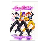 Edition Seidel Premium tarjeta de cumpleaños con sobre. Tarjeta de felicitación plegable con mensaje en inglés Happy Birthday para mujer novia genial pandilla moderno (G4242 SW026)