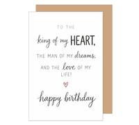 Edition Seidel Premium tarjeta de cumpleaños con sobre. Tarjeta de felicitación plegable con mensaje en inglés Happy Birthday para hombre marido amigo pareja amor romance (G4261 SW026)