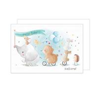 Edition Seidel Premium XXL Maxi Tarjeta de felicitación de nacimiento con sobre, formato DIN A4, tarjeta de bebé, tarjeta de eventos, tarjeta de felicitación, tarjeta de bienvenida Hello para bebé,