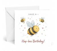 Edition Seidel Tarjeta de cumpleaños cuadrada de alta calidad con sobre. Tarjeta de felicitación de 2026 con diseño de abejas divertidas para él y su amigo (GQ1128 SW026)