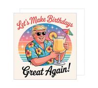 Edition Seidel Tarjeta de cumpleaños cuadrada premium con sobre, tarjeta de felicitación de feliz cumpleaños con texto en inglés para él, marido, esposa, novio, novia, humor divertido (GQ431 SW025)