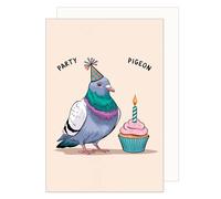 Edition Seidel Tarjeta de cumpleaños premium con sobre, tarjeta de felicitación con texto divertido para cumpleaños, cumpleaños, mujer, adolescente, paloma (G3635 SW024)