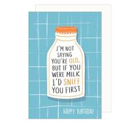 Edition Seidel Tarjeta de cumpleaños premium con sobre, tarjeta de felicitación, tarjeta de felicitación con texto en alemán "Billet", cumpleaños, Happy Birthday Mann Frau Milch Funny Humor (G3578