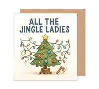 Edition Seidel Tarjeta de felicitación cuadrada de Navidad con sobre, tarjeta de felicitación de Navidad en inglés para mujer y hombre Merry Christmas Humor Carol, una bonita temporada de Adviento