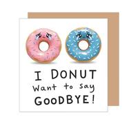 Edition Seidel Tarjeta de felicitación cuadrada premium para despedida con sobre, tarjeta de despedida con mensaje para mujer hombre, colega, pensión, jubilación, donuts (ASQ100 SW025)