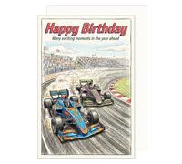 Edition Seidel Tarjeta de felicitación de cumpleaños con sobre, tarjeta de felicitación de cumpleaños, con texto en inglés para hombre, mujer, fórmula cómica (G4032 SW026)