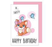 Edition Seidel Tarjeta de felicitación de cumpleaños para niños con sobre. Tarjeta de felicitación de cumpleaños infantil, tarjeta de felicitación de cumpleaños para niñas, niño (G3384 SW023)