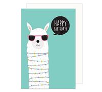 Edition Seidel Tarjeta de felicitación de cumpleaños premium con sobre. Tarjeta de felicitación Billet Happy Birthday para mujer hombre adolescentes niños humor divertida lama (G3410 SW023)