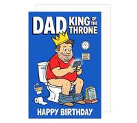 Edition Seidel Tarjeta de felicitación premium para cumpleaños con sobre. Tarjeta de felicitación de cumpleaños tarjeta de felicitación hechizo inglés feliz cumpleaños para rey papá padre hombre