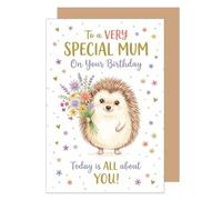 Edition Seidel Tarjeta de felicitación premium para cumpleaños con sobre. Tarjeta de felicitación de cumpleaños tarjeta de felicitación hechizo Inglés Feliz cumpleaños para especial mamá madre esposa