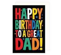 Edition Seidel Tarjeta de felicitación premium para cumpleaños con sobre. Tarjeta de felicitación de cumpleaños tarjeta de felicitación hechizo inglés feliz cumpleaños para gran papá papá hombre