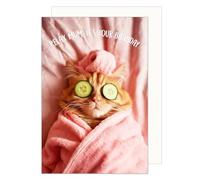 Edition Seidel Tarjeta de felicitación premium para cumpleaños con sobre. Tarjeta de felicitación de cumpleaños tarjeta de felicitación hechizo inglés feliz cumpleaños para mamá mamá lindo gato