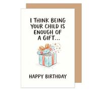 Edition Seidel Tarjeta de felicitación premium para cumpleaños con sobre. Tarjeta de felicitación de cumpleaños tarjeta de felicitación hechizo inglés feliz cumpleaños para mamá mamá papá papá