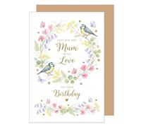 Edition Seidel Tarjeta de felicitación premium para cumpleaños con sobre. Tarjeta de felicitación de cumpleaños tarjeta de felicitación hechizo inglés feliz cumpleaños para mamá madre esposa amor